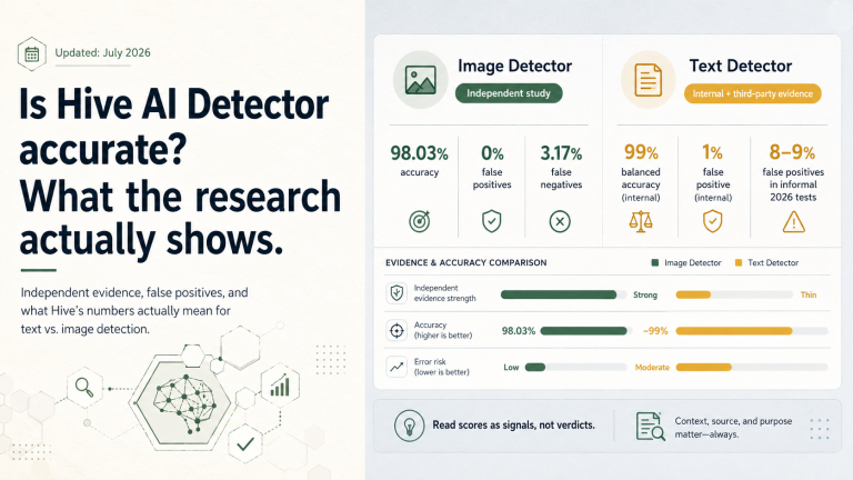 Is Hive AI Detector accurate? What the research actually shows.