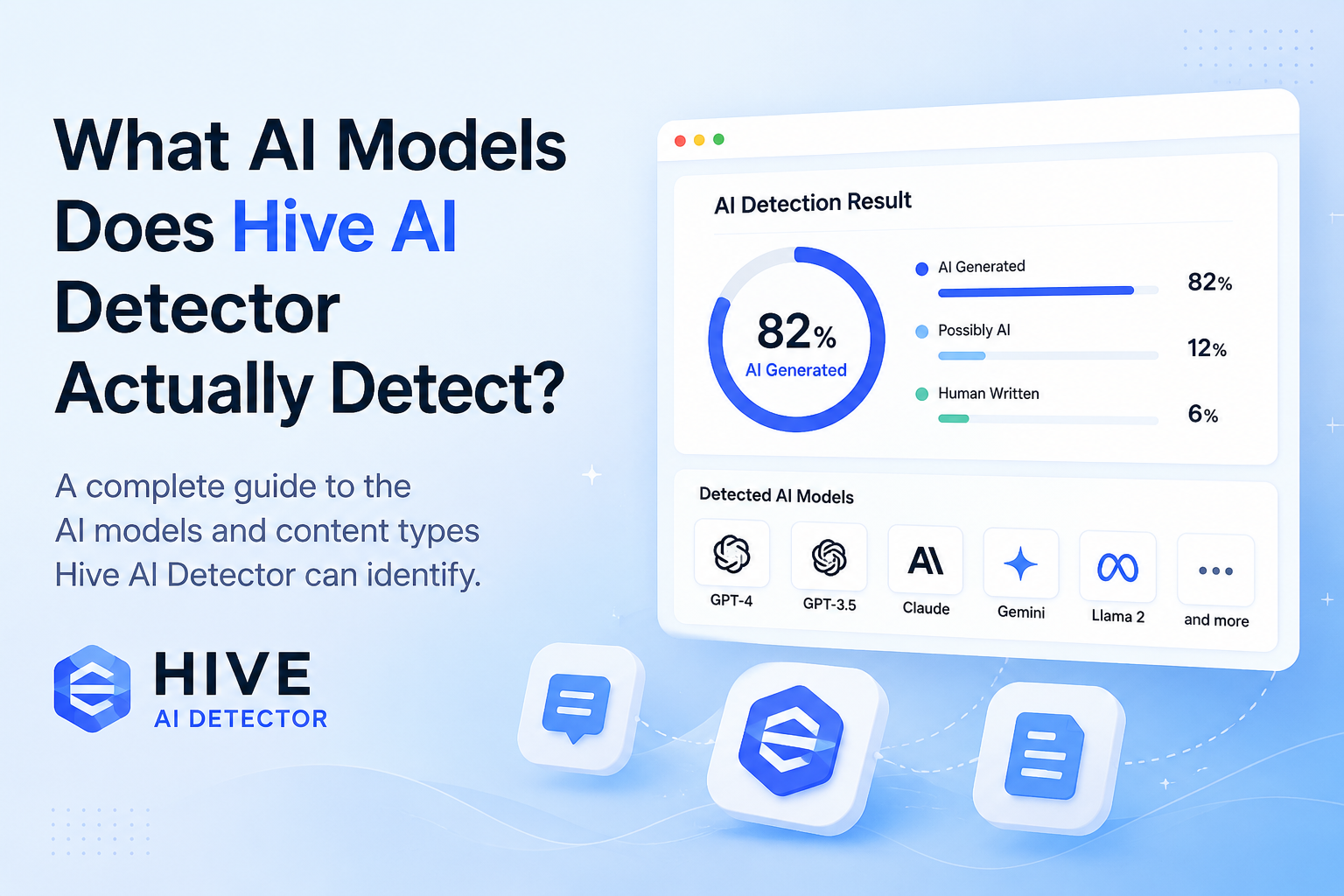 What AI models does Hive AI Detector actually detect?